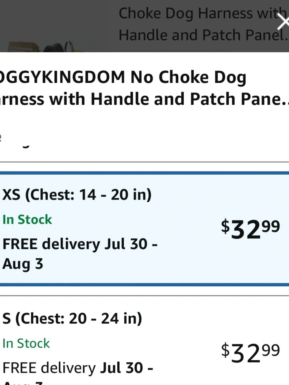 Doggy Kingdom High-Visibility Green No-Choke Dog Harness with Handle size XS